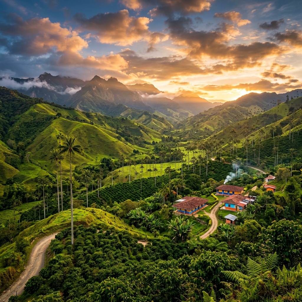 Paisaje de la Región Cafetera de Antioquia, Colombia
